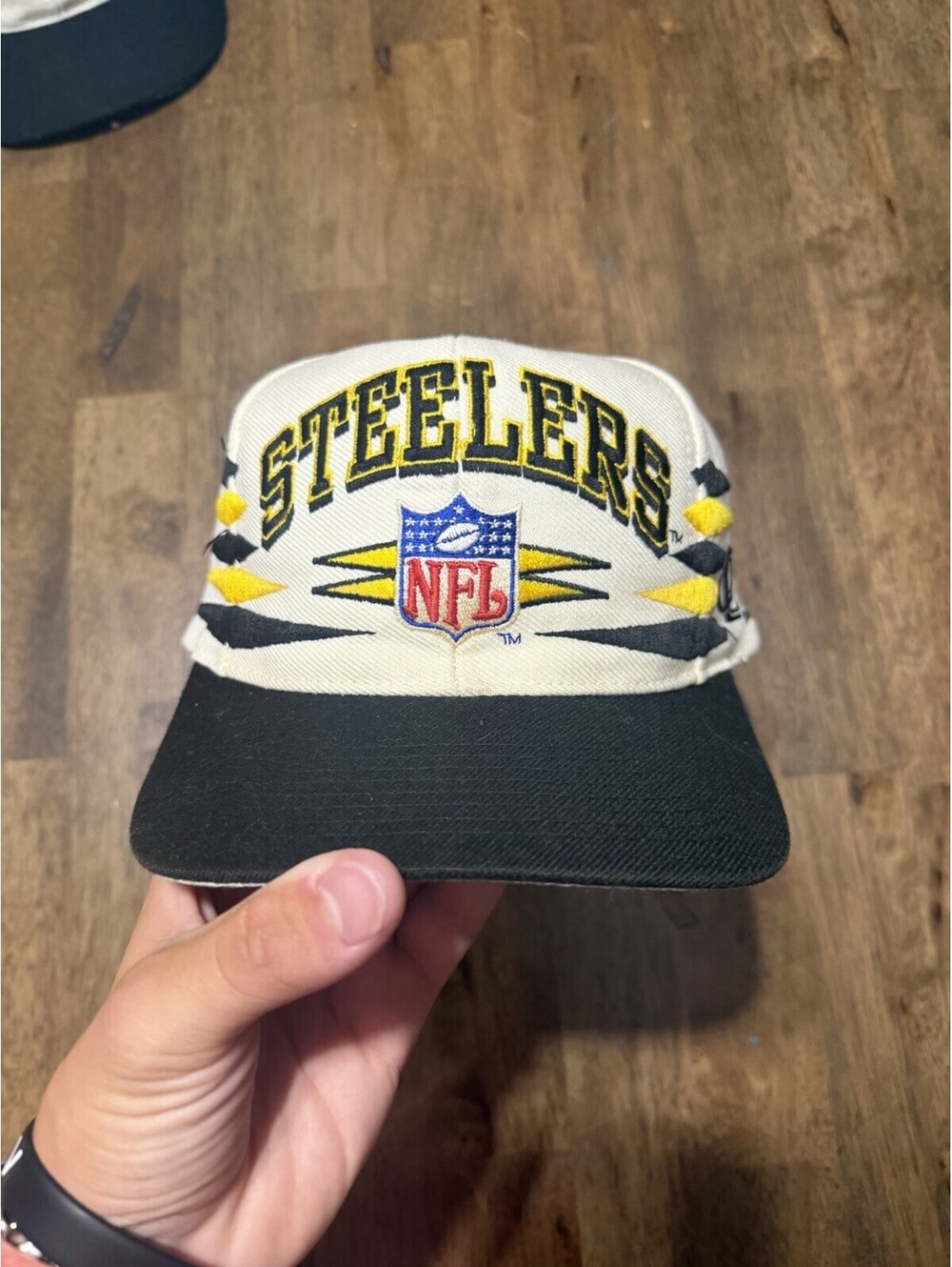 VTG Pittsburgh Steelers Logo Athletic Diamond Cut Hat READ